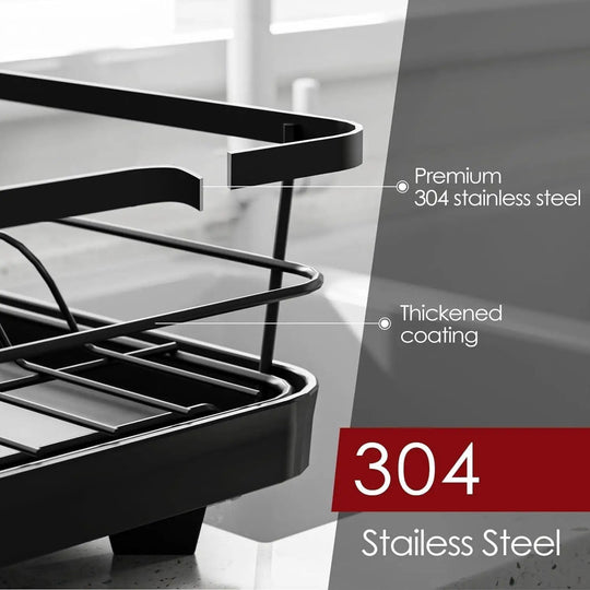 Stainless Steel Dish Drying Rack,1 Count Dish Drainer with Drainboard,Kitchen Dish Drying Rack,Kitchen Organizer,Home Organizer