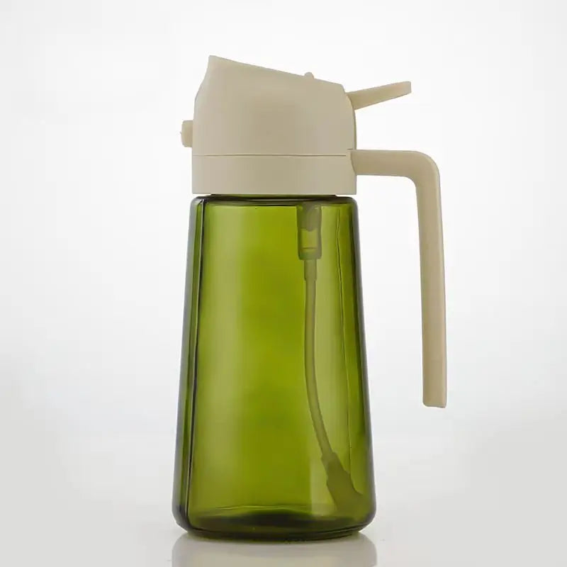 Glass Oil Sprayer for Cooking - 2-in-1 Spray & Pour Olive Oil Mister, Fine Mist Atomizer for Salad, Frying & Roasting, Kitchen﻿