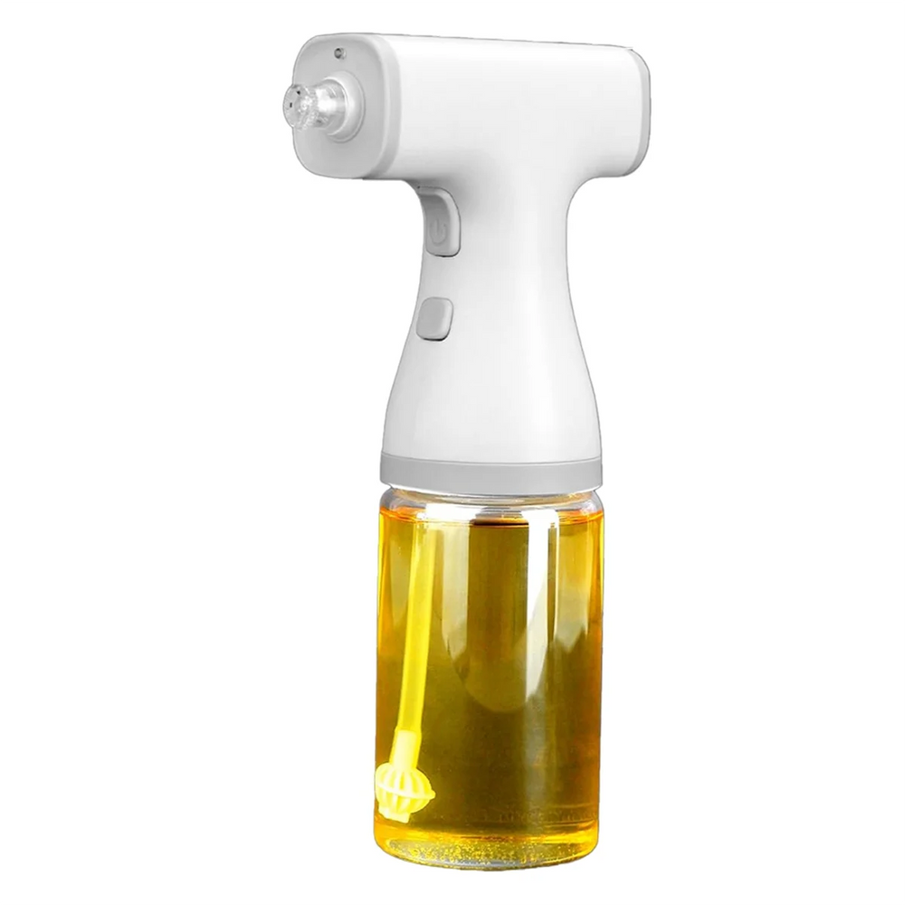AA91 Electric Olive Oil Sprayer for Cooking, 8.5oz/250ml Adjustable Misting Range Olive Oil Dispenser Bottle with Led Light