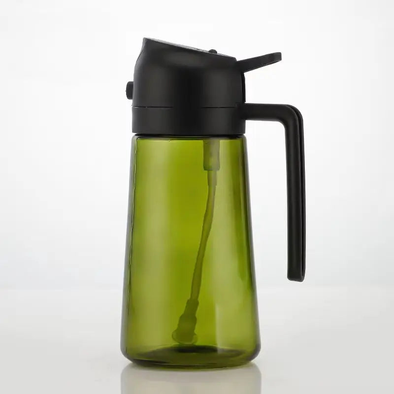 Glass Oil Sprayer for Cooking - 2-in-1 Spray & Pour Olive Oil Mister, Fine Mist Atomizer for Salad, Frying & Roasting, Kitchen﻿