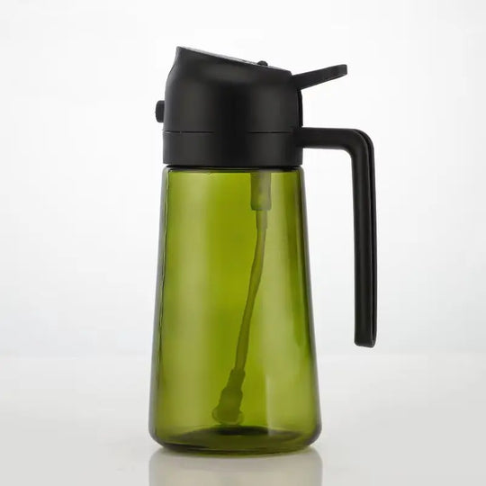 Glass Oil Sprayer for Cooking - 2-in-1 Spray & Pour Olive Oil Mister, Fine Mist Atomizer for Salad, Frying & Roasting, Kitchen﻿