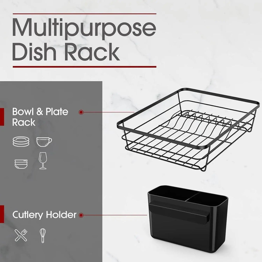 Stainless Steel Dish Drying Rack,1 Count Dish Drainer with Drainboard,Kitchen Dish Drying Rack,Kitchen Organizer,Home Organizer