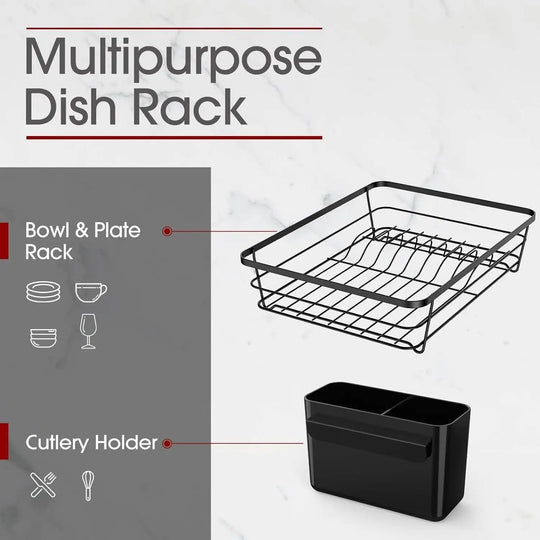 Stainless Steel Dish Drying Rack,1 Count Dish Drainer with Drainboard,Kitchen Dish Drying Rack,Kitchen Organizer,Home Organizer