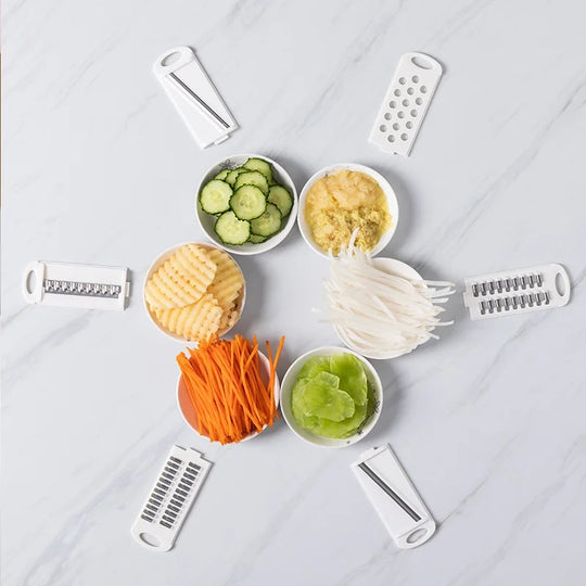 Multifunctional 9-in-1 Vegetable Chopper, Carrot and Potato Manual Shredding and Slicing Machine, Radish Chopper, Kitchen Tool L